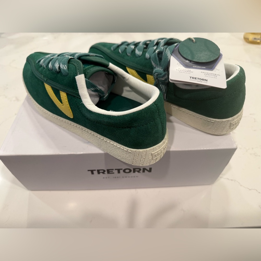 Tretorn Green Suede Exclusive Nylite Sneakers Size 9 NWT - Picture 3 of 6